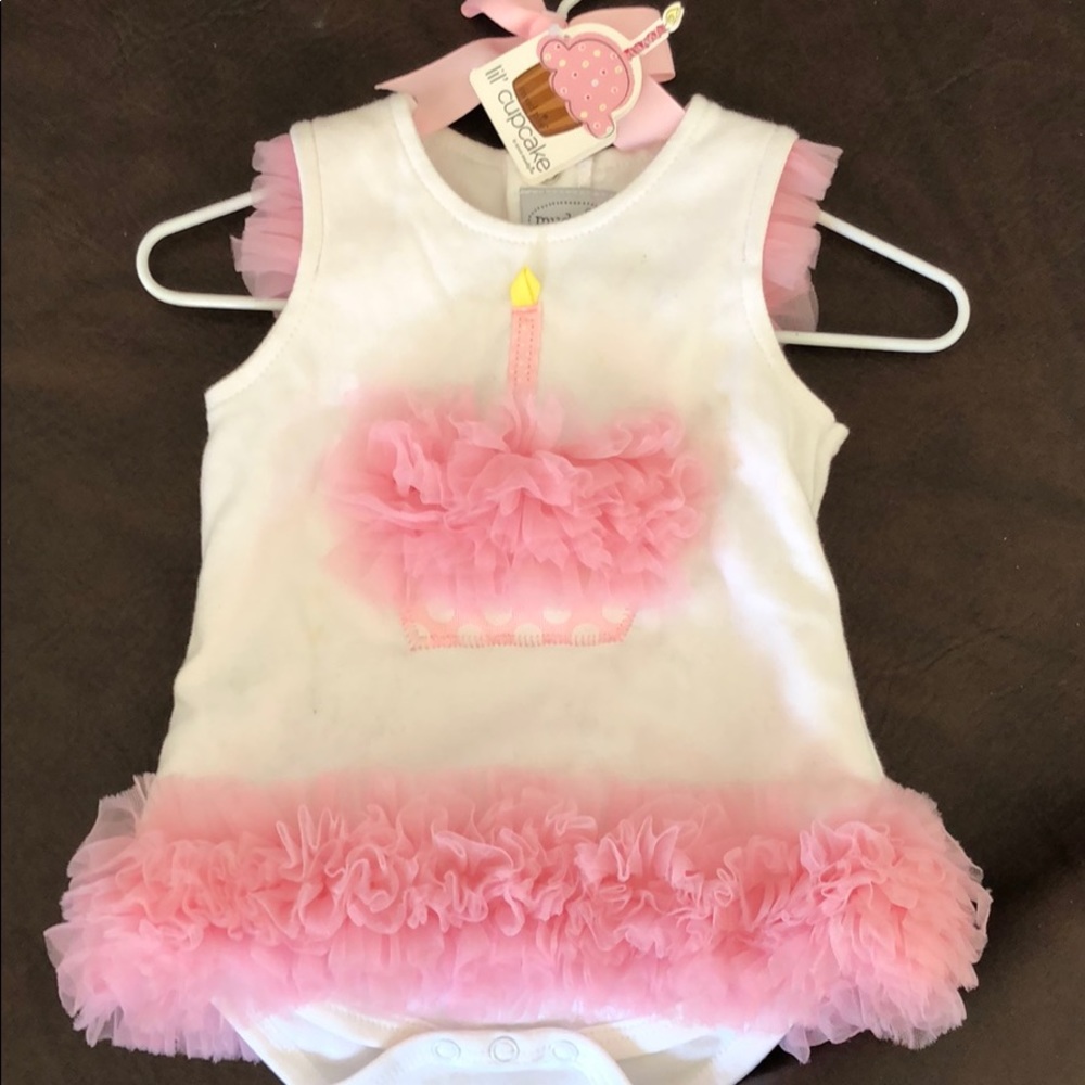 mud pie birthday girl cupcake onesie